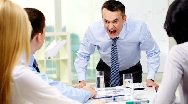 Angry boss